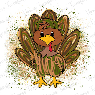 Brown and Green Splatter Turkey