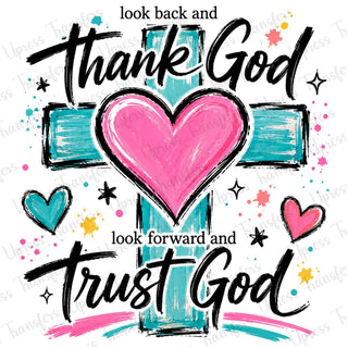 Brush Stroke Cross Thank GOD