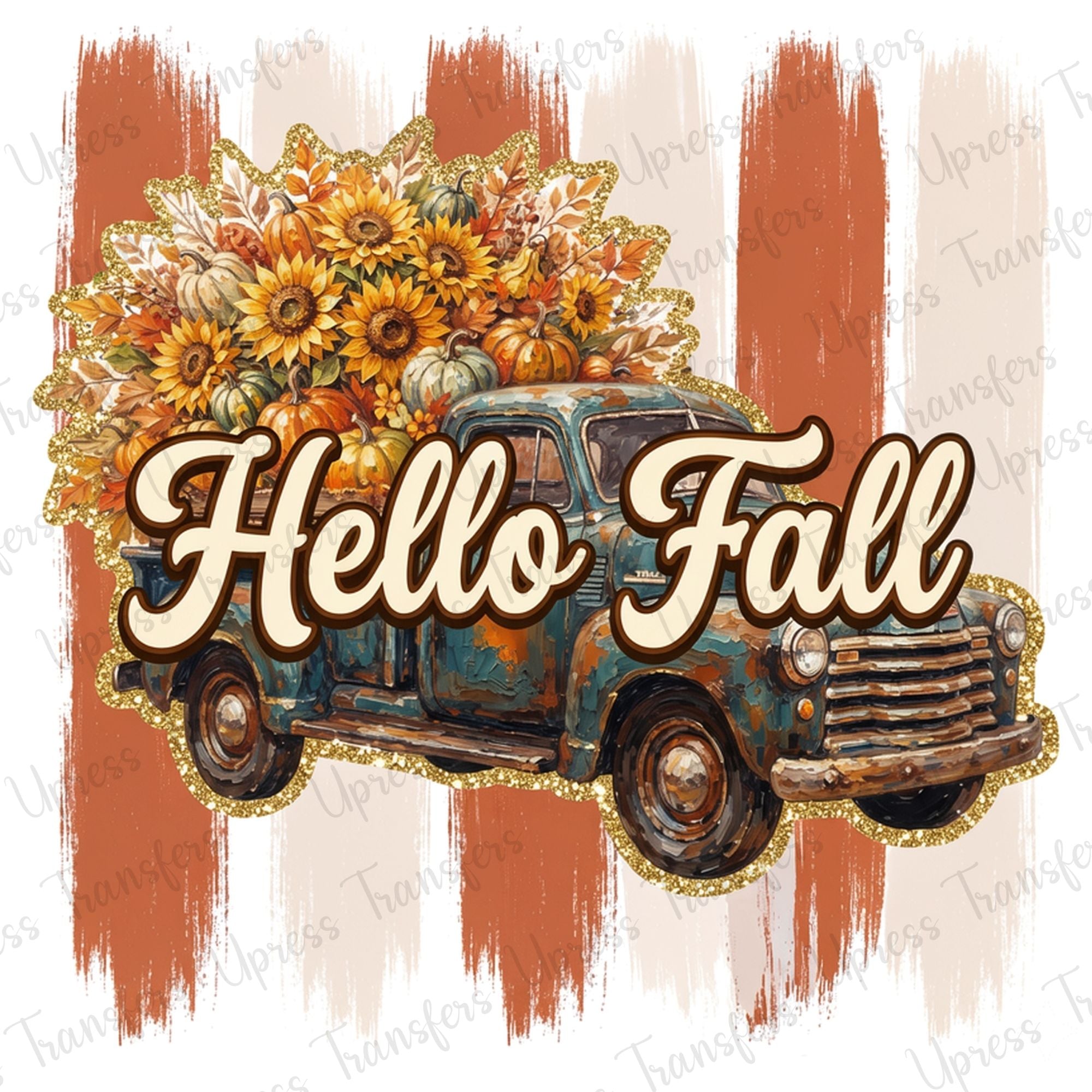 Brush Stroke Hello Truck Fall