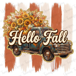 Brush Stroke Hello Truck Fall
