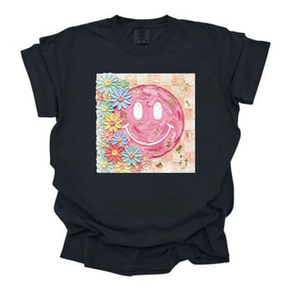 Brushed Painted Smiley Floral