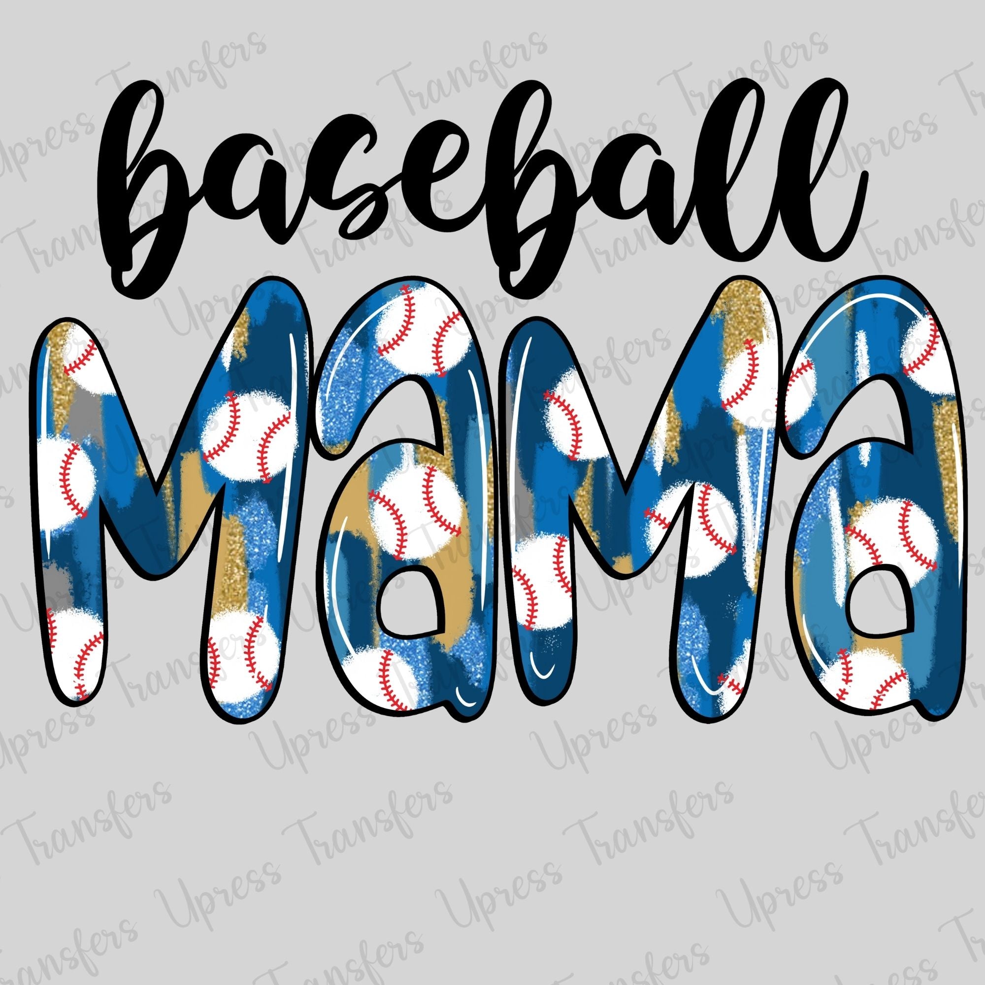 Brushstroke Baseball Mama
