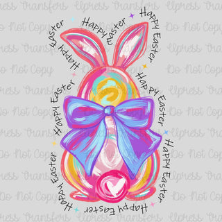 Brushstroke Bunny Words Outline