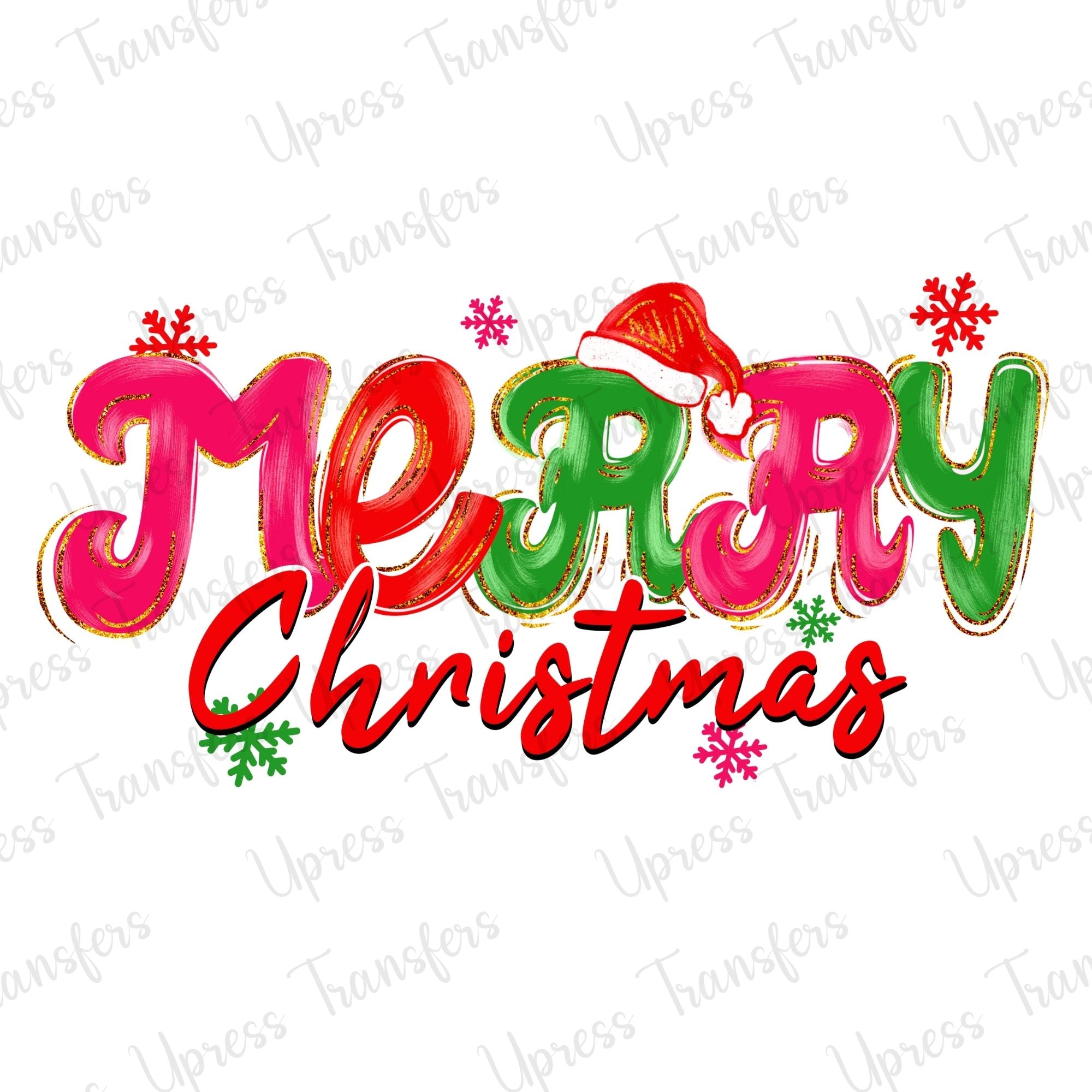 Brushstroke Merry Santa Hat