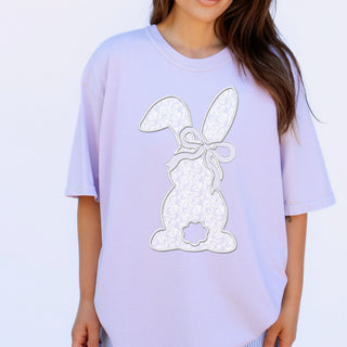 Bunny With Bow Lace Print