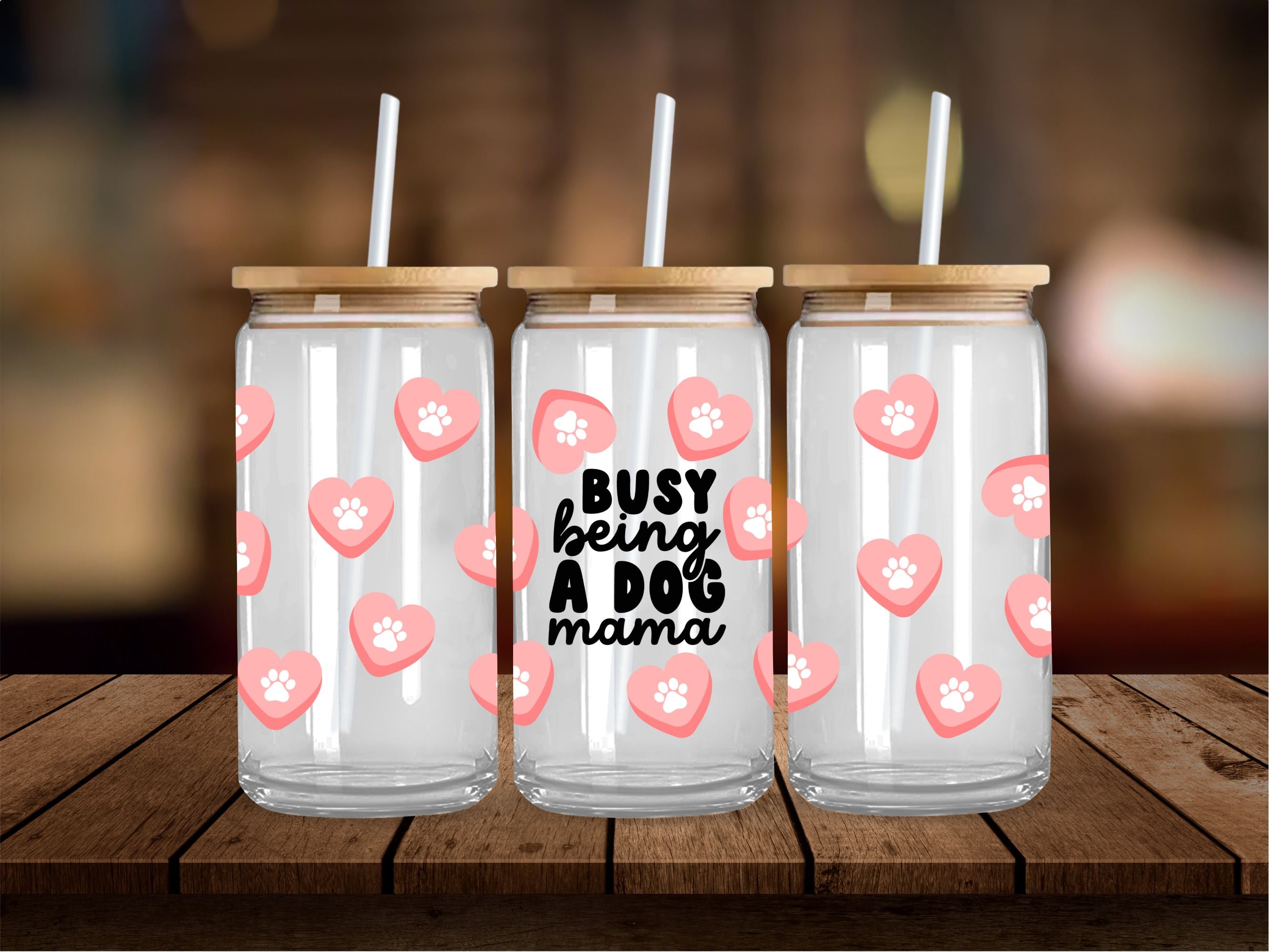 Busy Being A Dog Mama 16 Oz Wrap