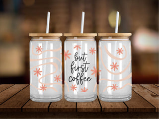But First Coffee Script 16 Oz Wrap