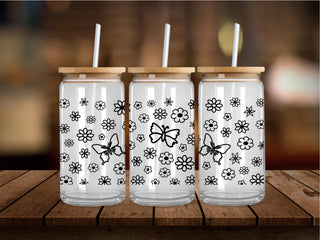 Butterflies And Flowers  16 Oz Wrap