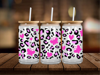 Butterfly Leopard Print 16 Oz Wrap