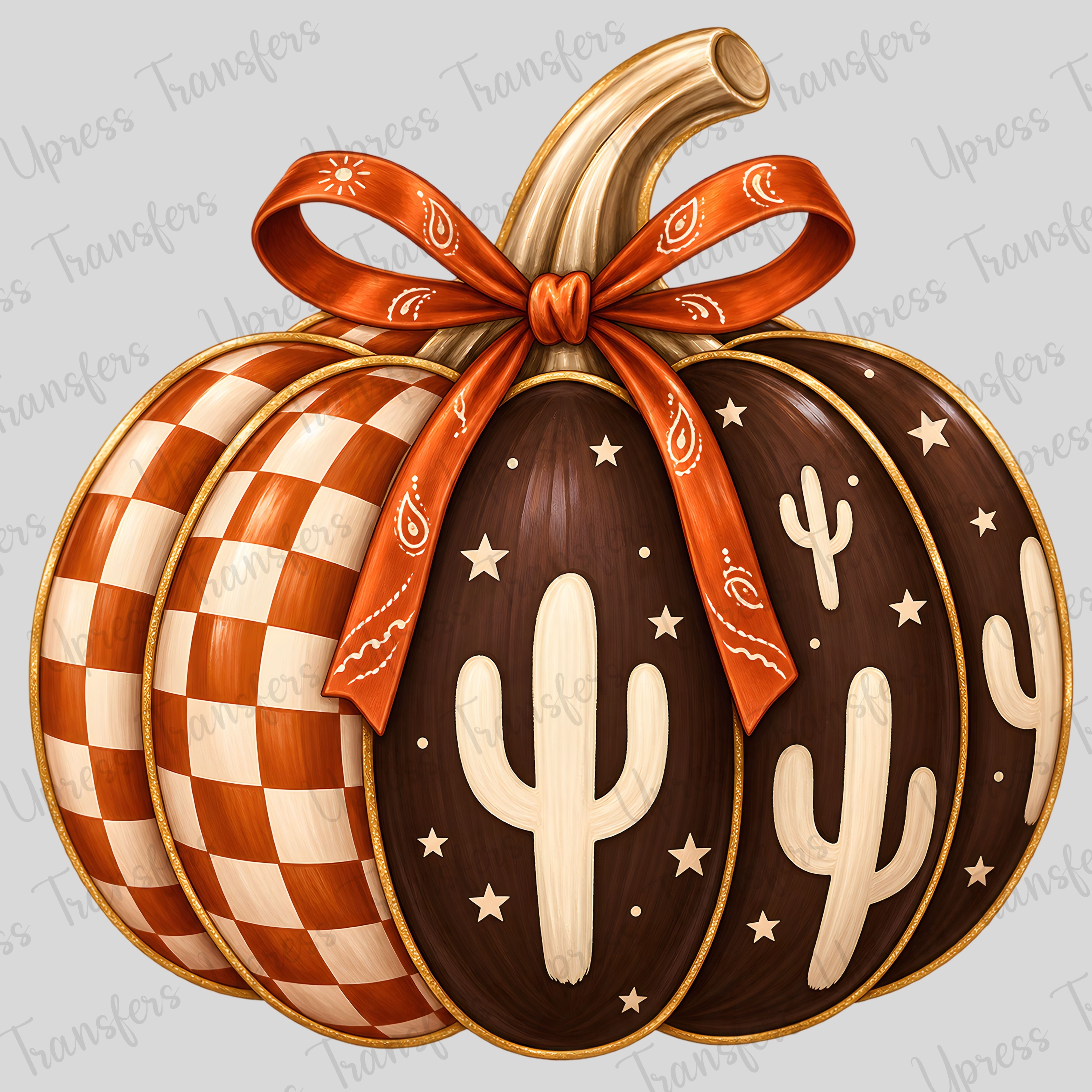 Cactus Plaid Pumpkin