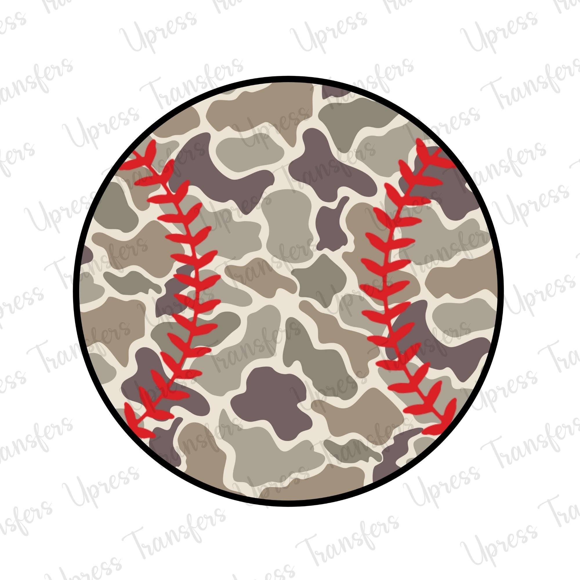 Camo Baseball With Stitching