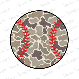 Camo Baseball With Stitching
