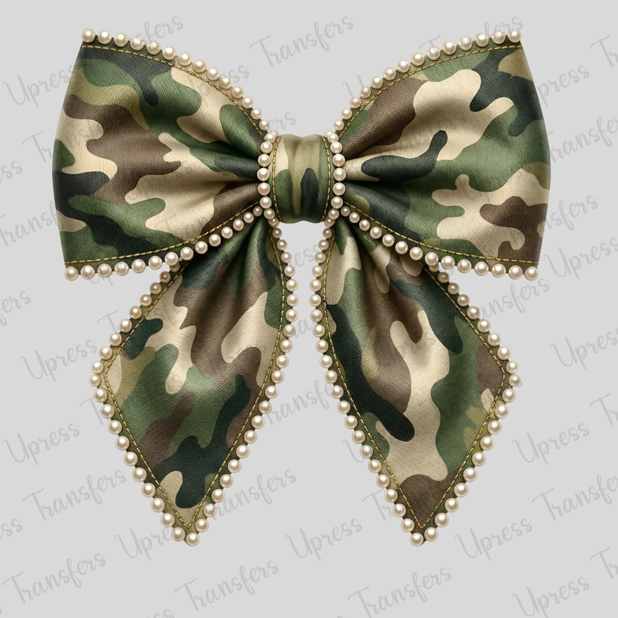 Camo Bow With Pearls