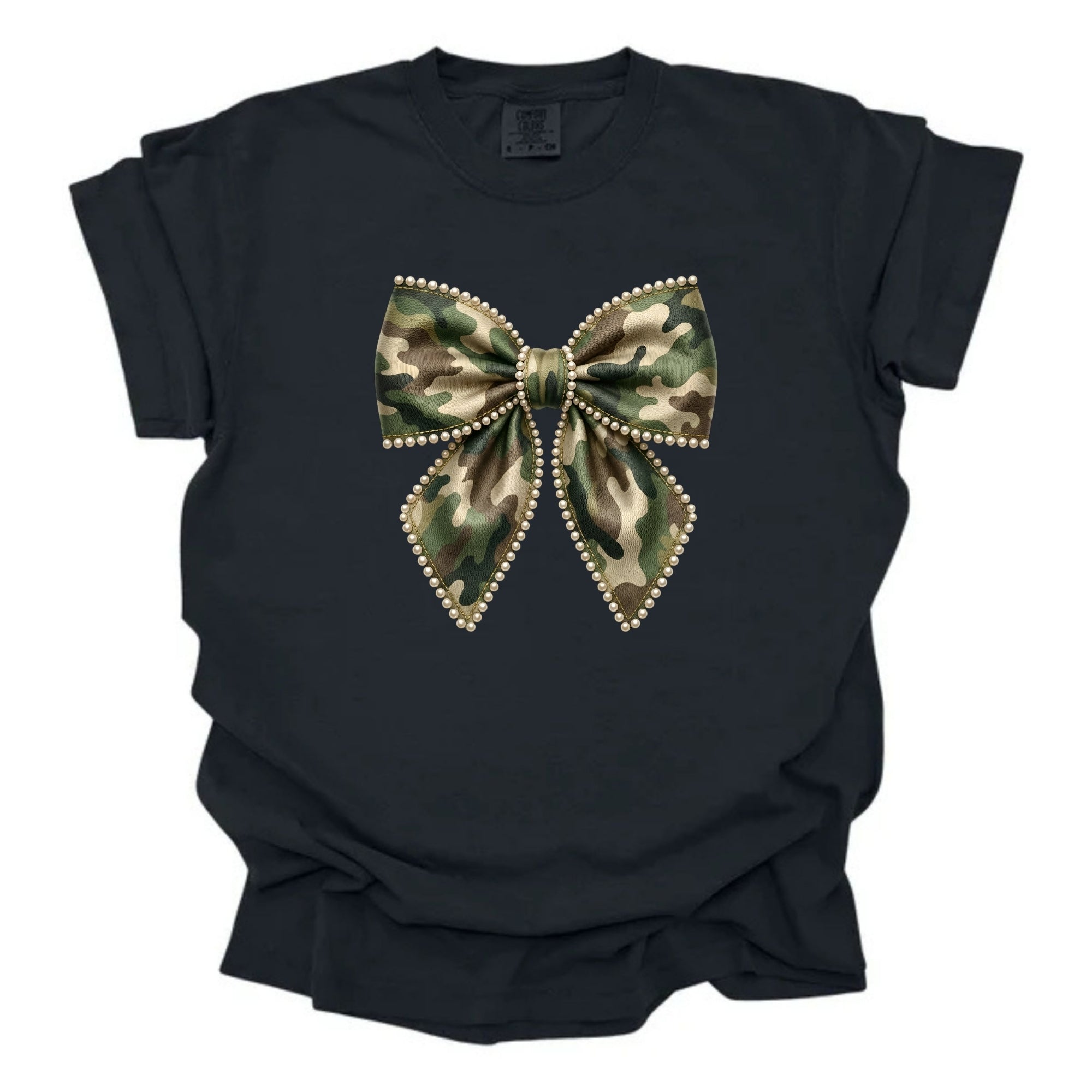 Camo Bow With Pearls