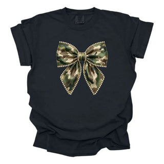 Camo Bow With Pearls