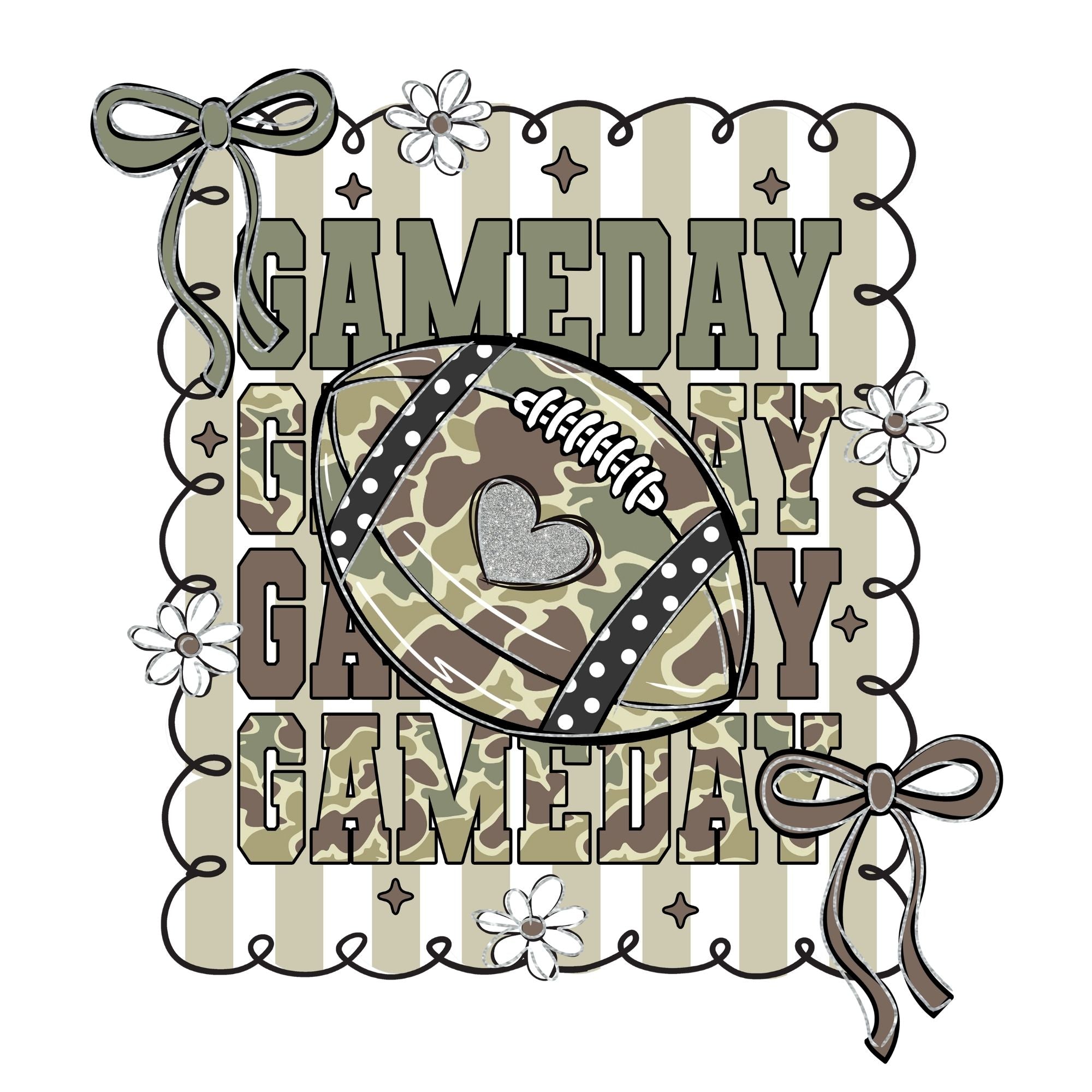 Camo Football Game Day X4