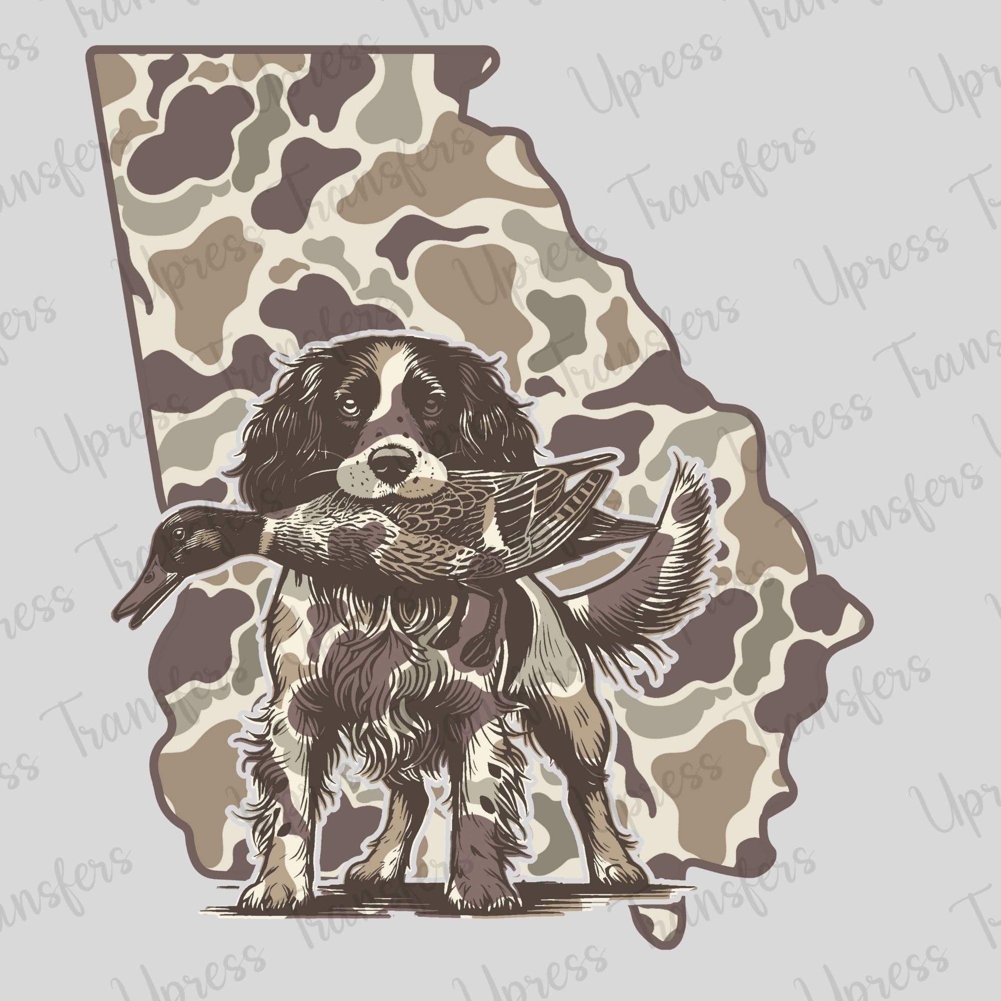 Camo GA State Hunting Dog