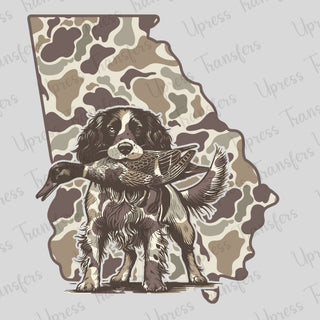 Camo GA State Hunting Dog
