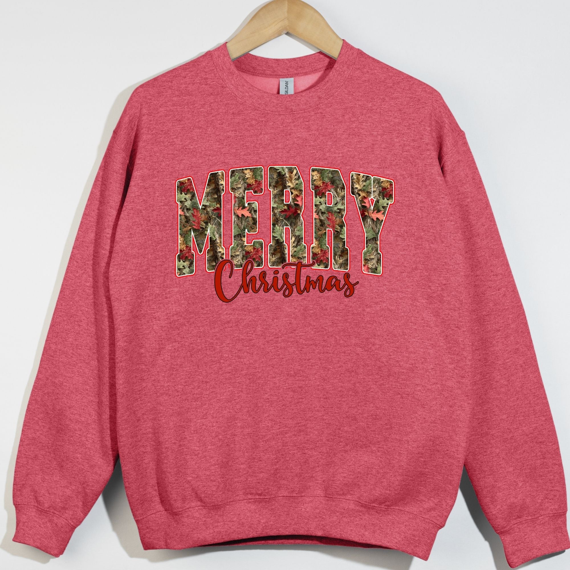 Camo Merry Christmas Red