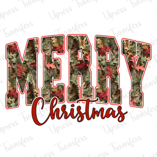 Camo Merry Christmas Red