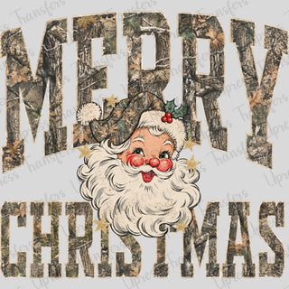 Camo Merry Christmas Retro