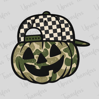 Camo Pumpkin Checkered Hat