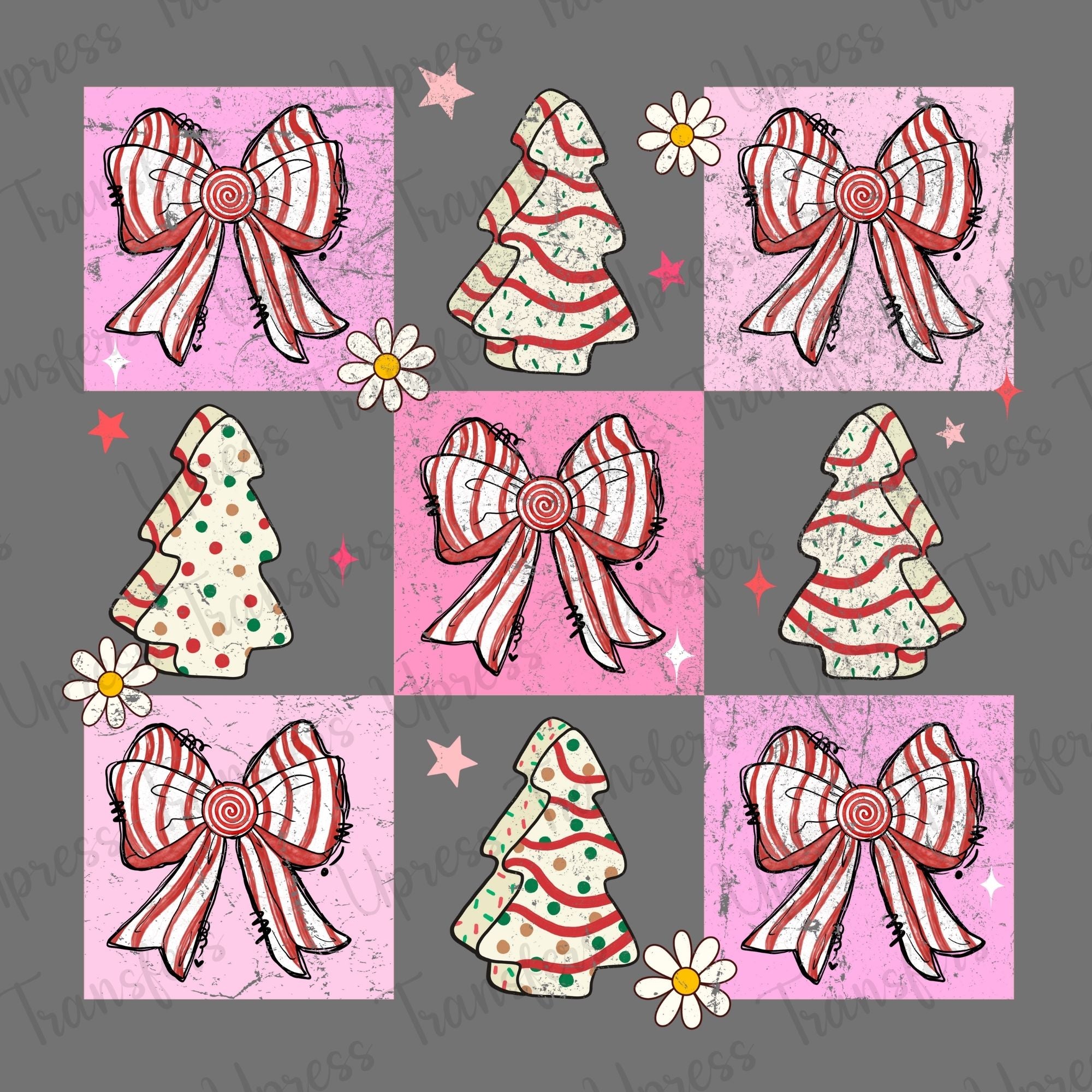 Candy Cane Bows and Christmas Cakes