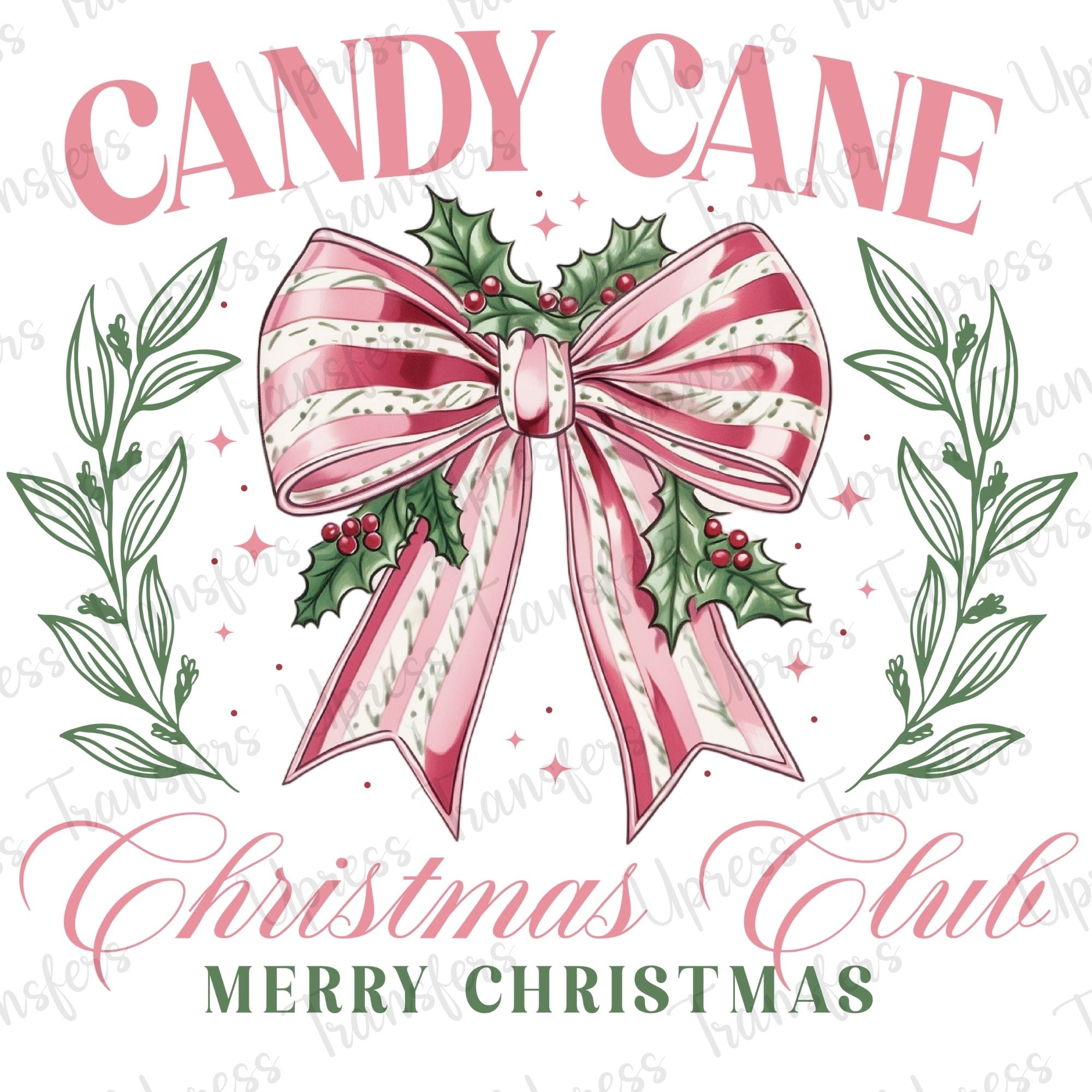 Candy Cane Christmas Club Pink