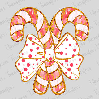 Candy Cane Duo Glitter Outline