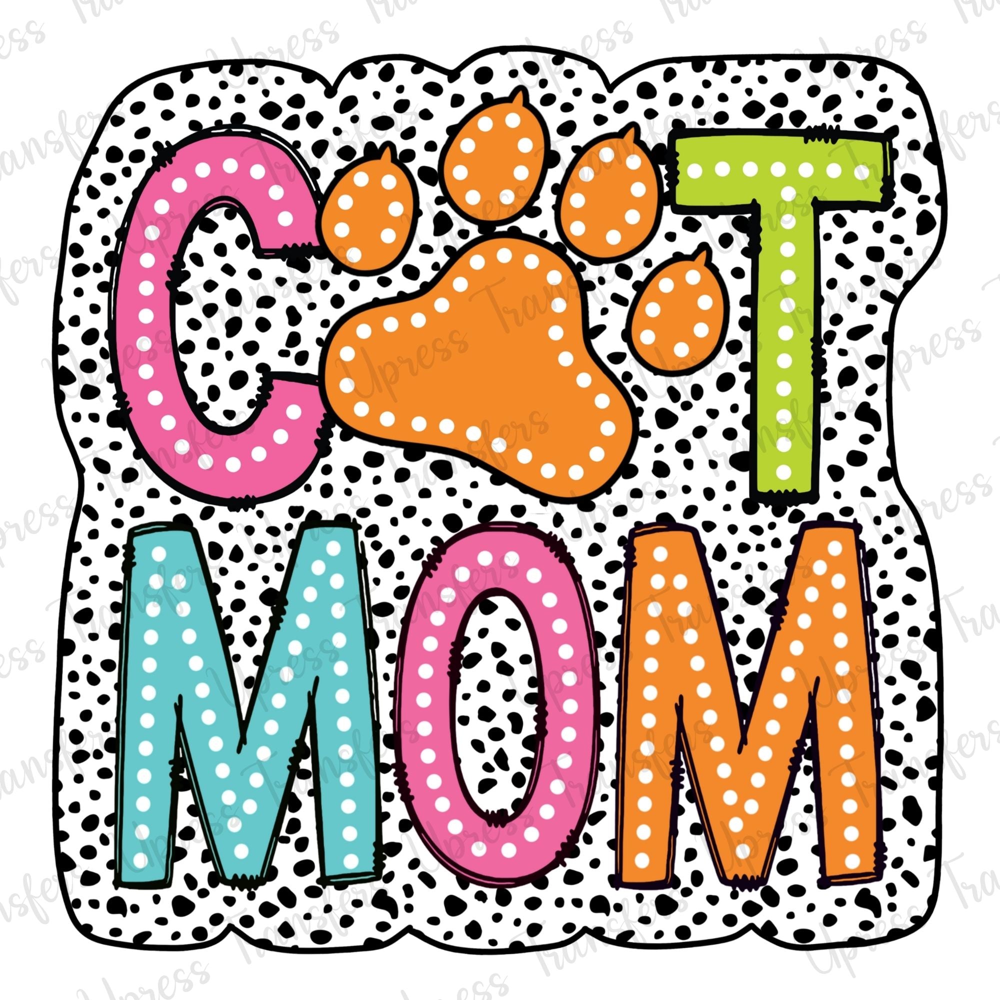 Cat Mom Dalmatian Print