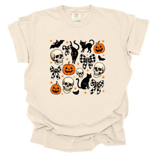 Cats Bats Skulls and Pumpkins