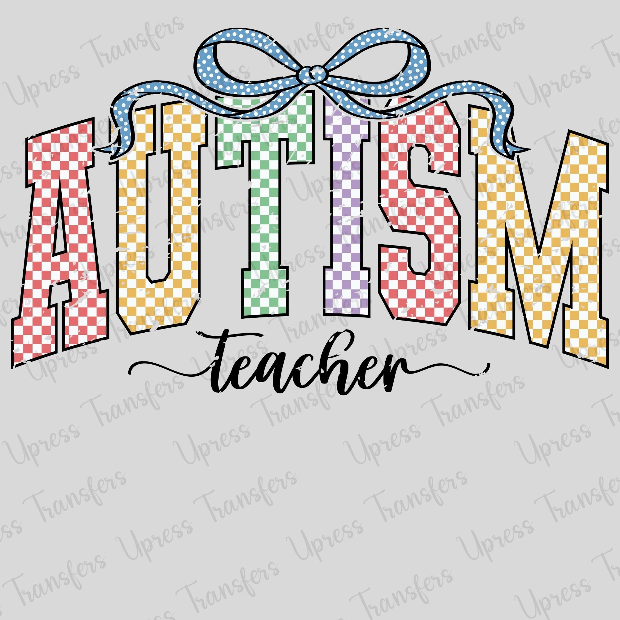 Checkered Autism Teacher