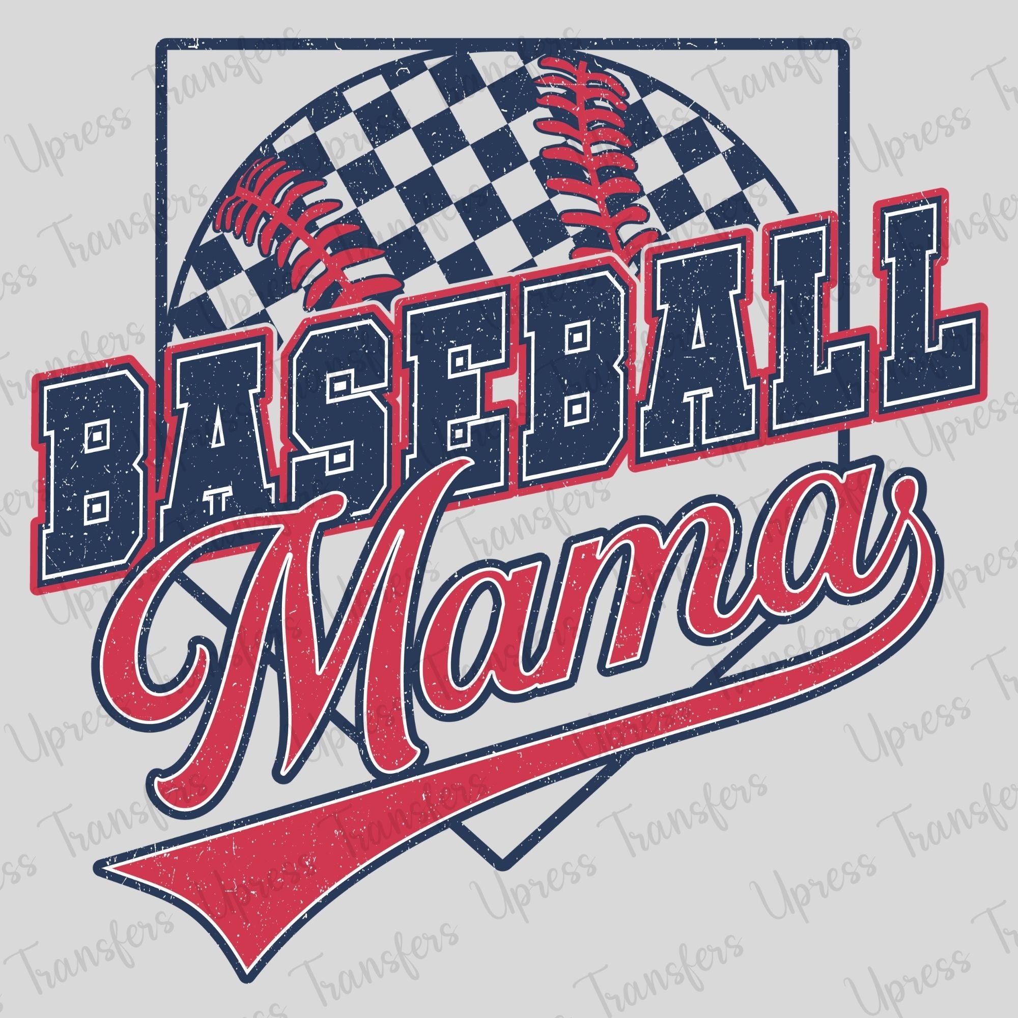 Checkered Ball Dimond plate Mama