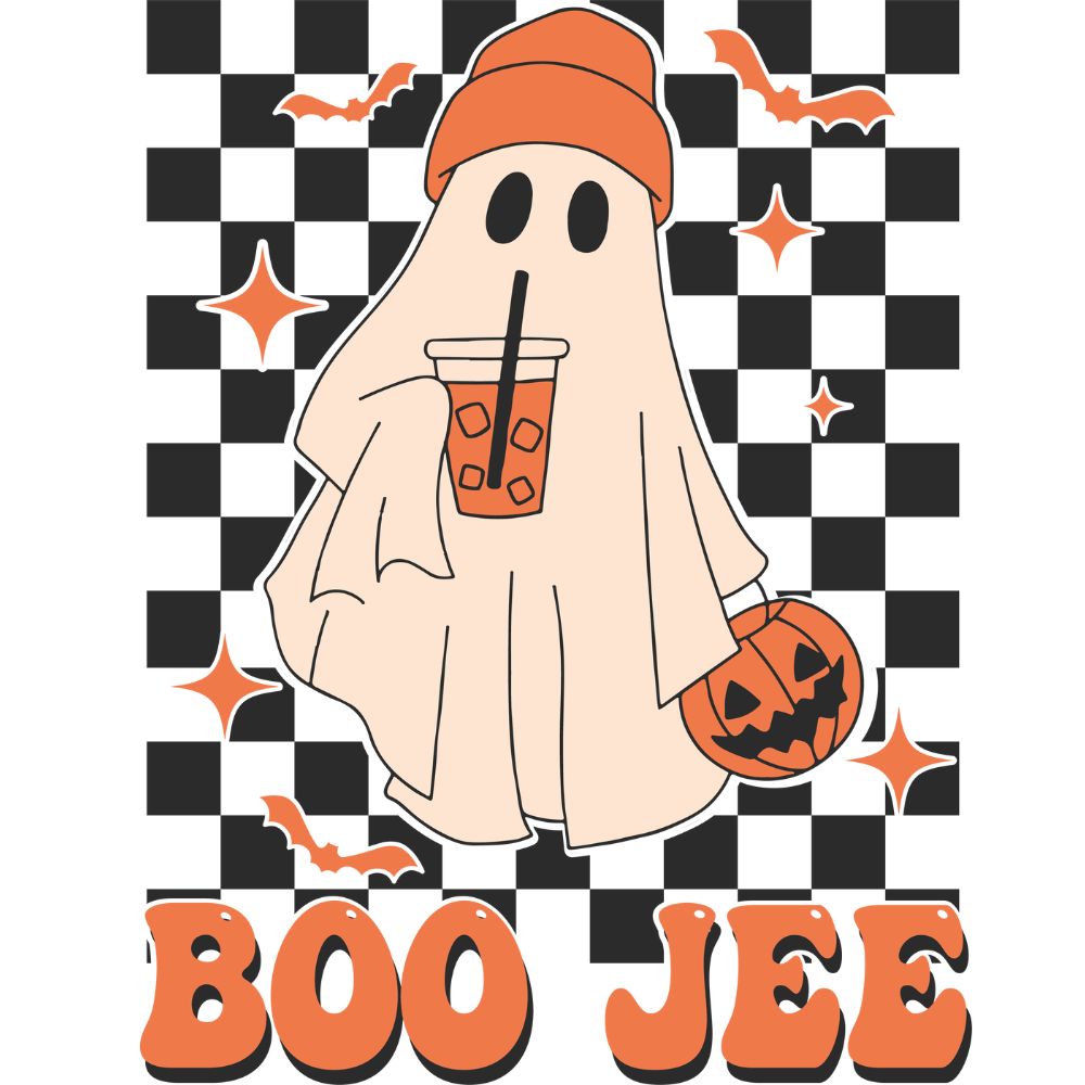 Boo Jeeer Checkered Boo-Jee – U Press Transfers