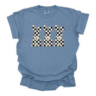 Checkered Bunnies Trio Gold