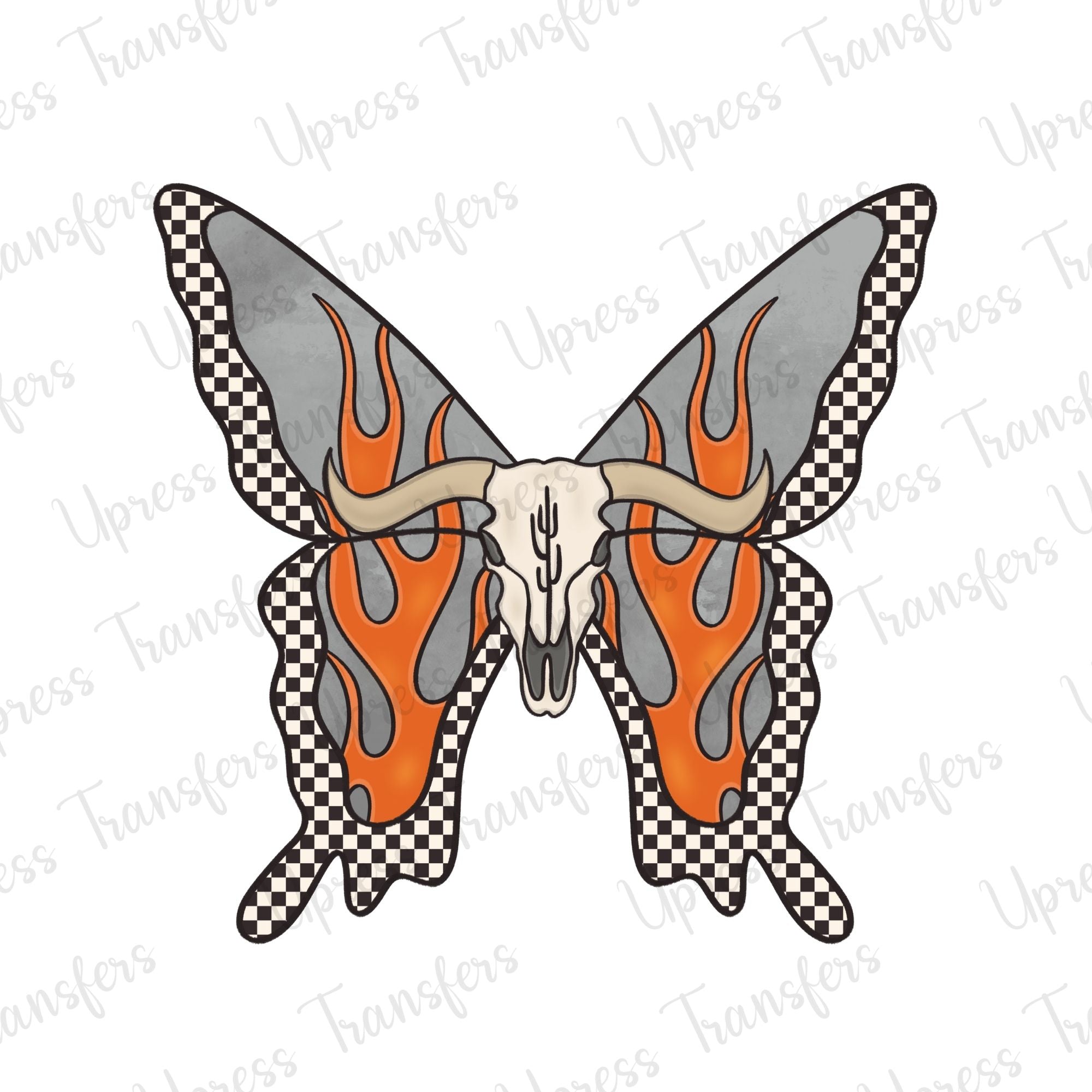 Checkered Butterfly Flames