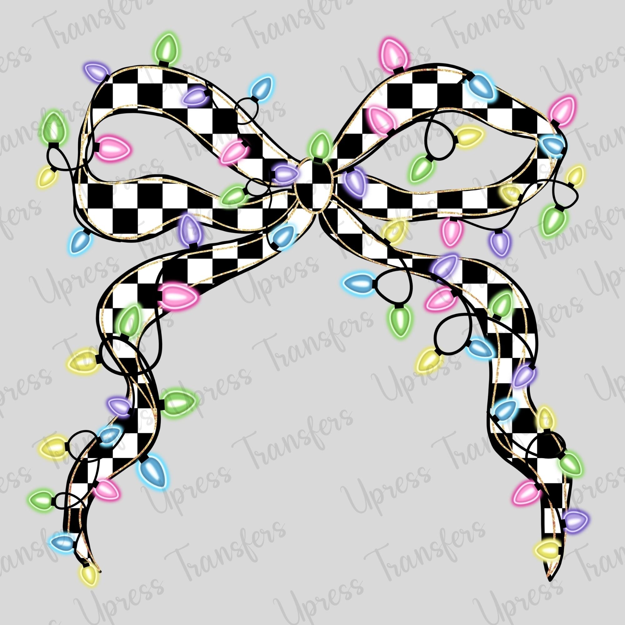 Checkered Cutesy Bow Lights