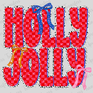 Checkered Dalmatian Holly Jolly