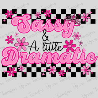 Checkered Floral Sassy and Dramatic