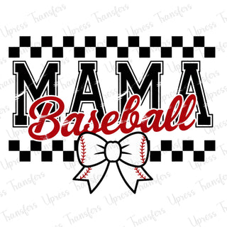 Checkered Mama Baseball