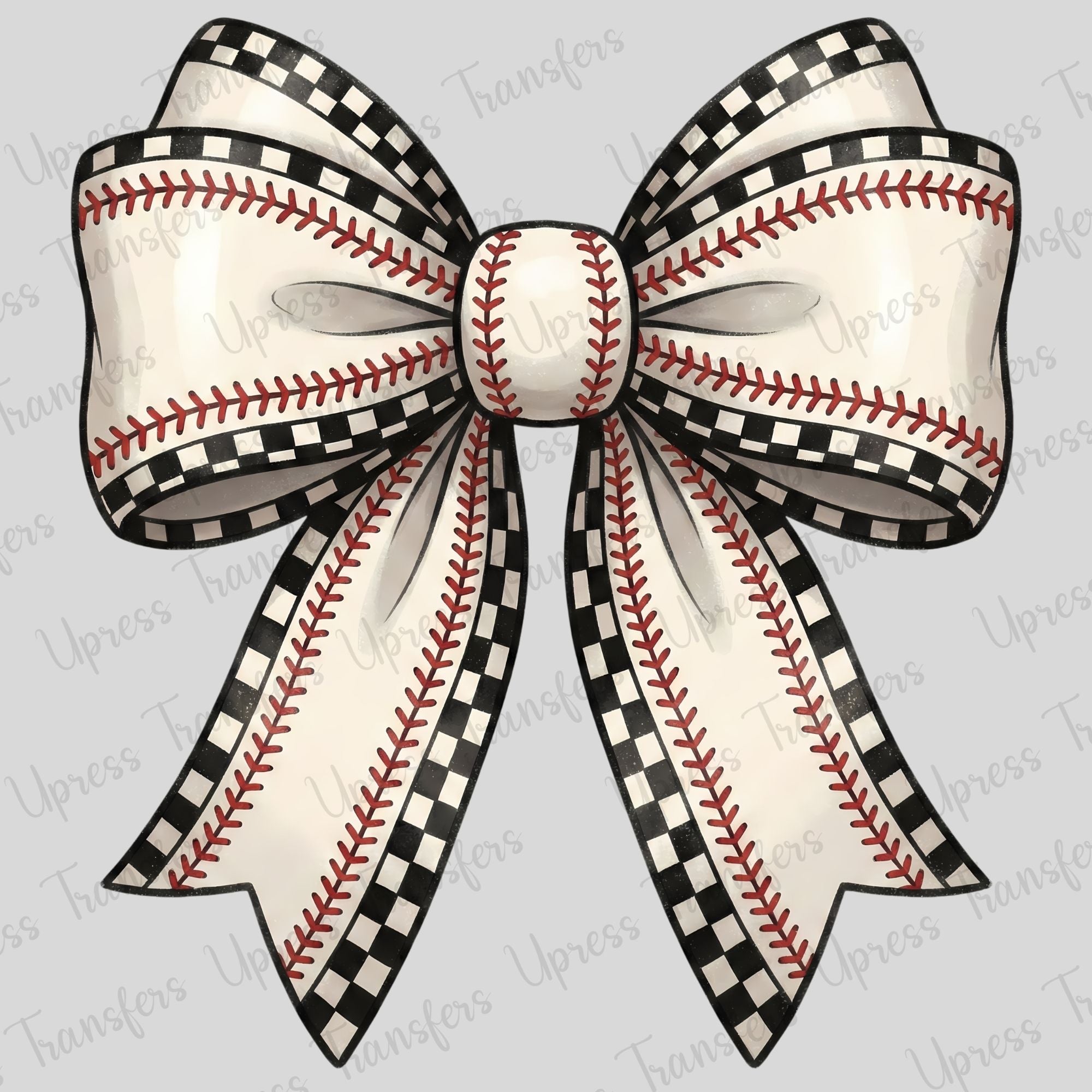 Checkered Preppy Bow Baseball