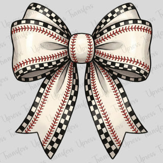 Checkered Preppy Bow Baseball