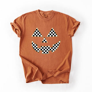 Checkered Pumpkin Face
