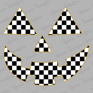 Checkered Pumpkin Face