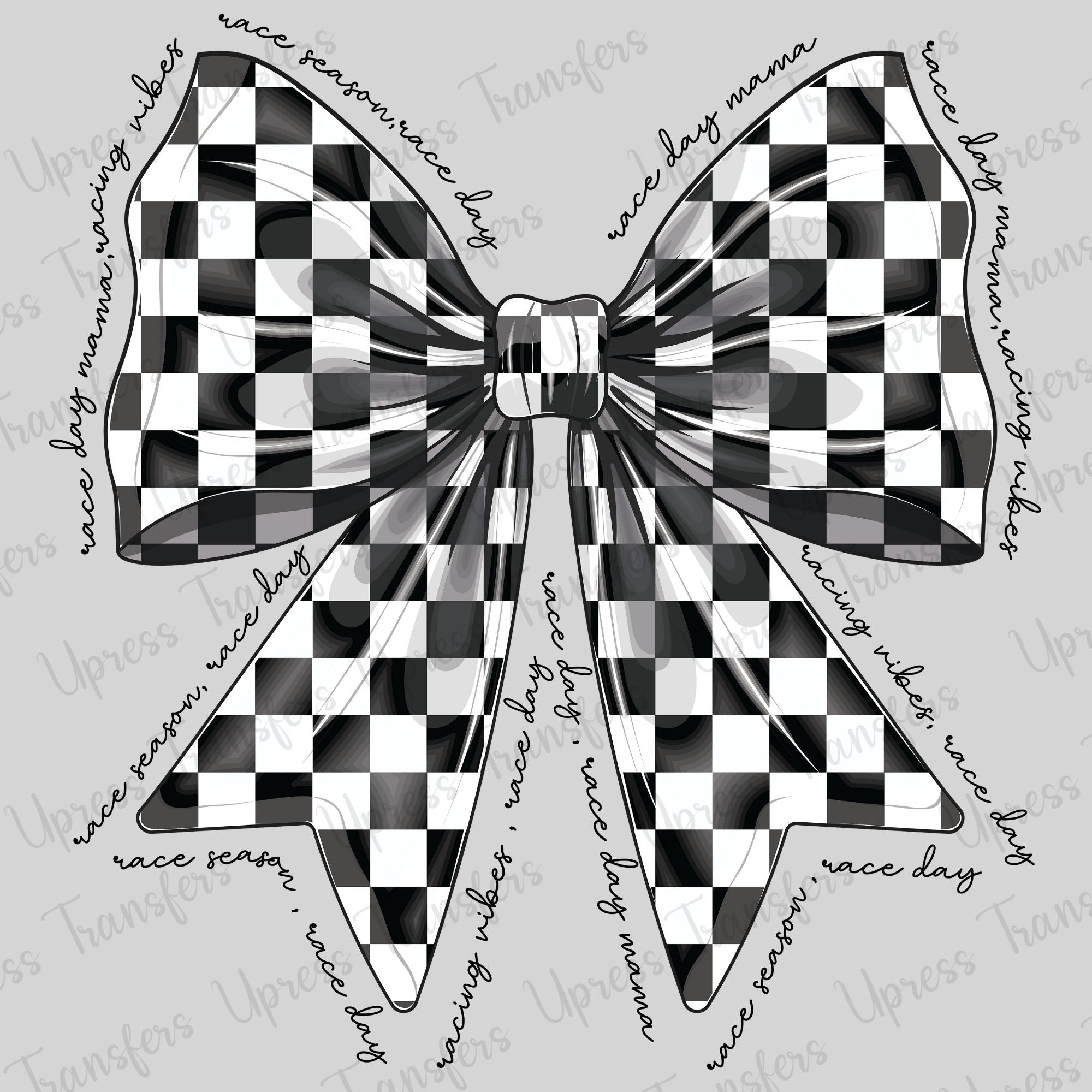 Checkered Race Day Bow