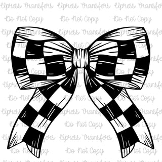 Checkered Racing Bow
