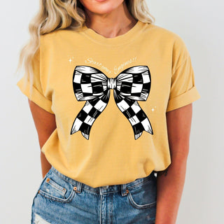 Checkered Racing Bow