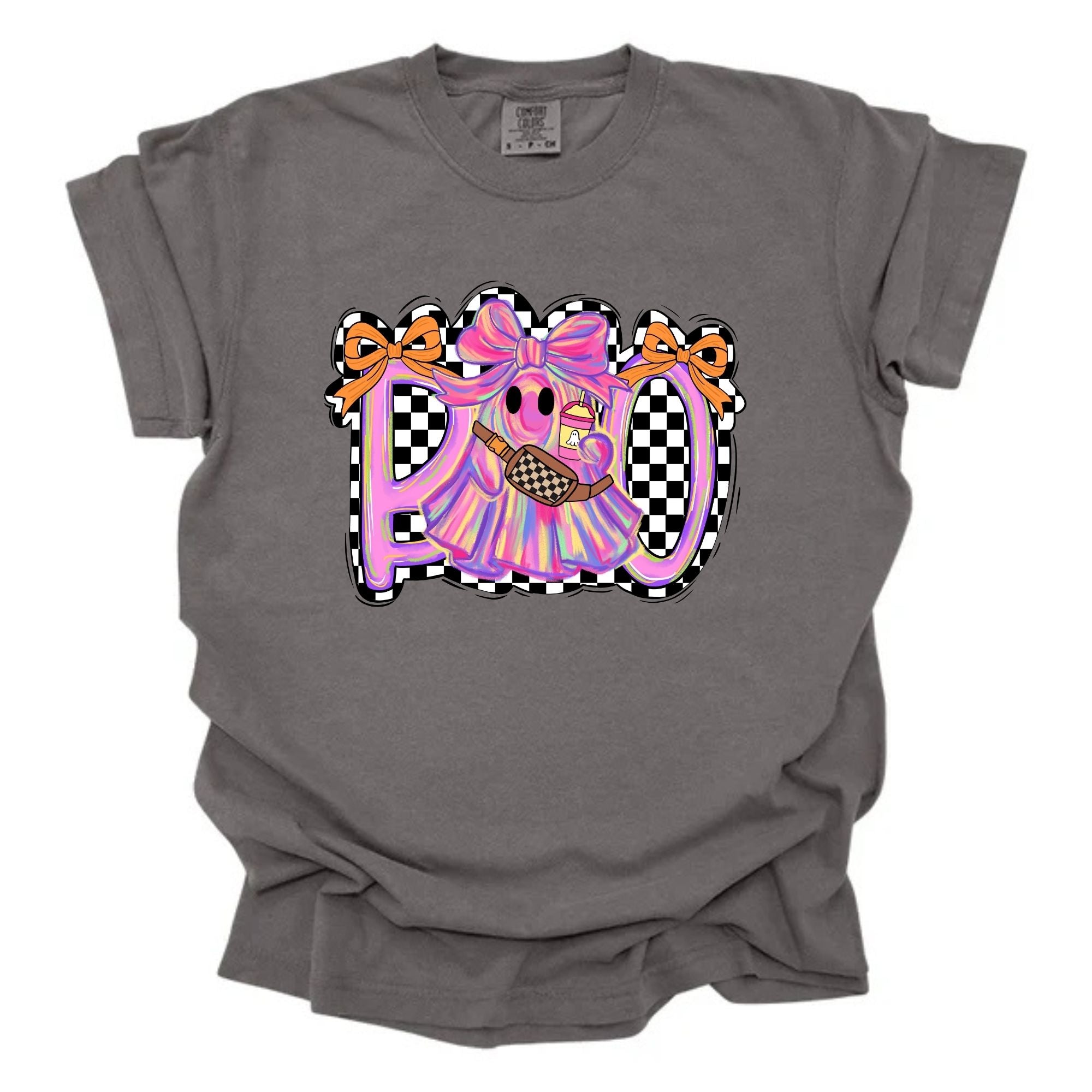 Checkered Trendy Boo Ghost