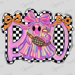 Checkered Trendy Boo Ghost