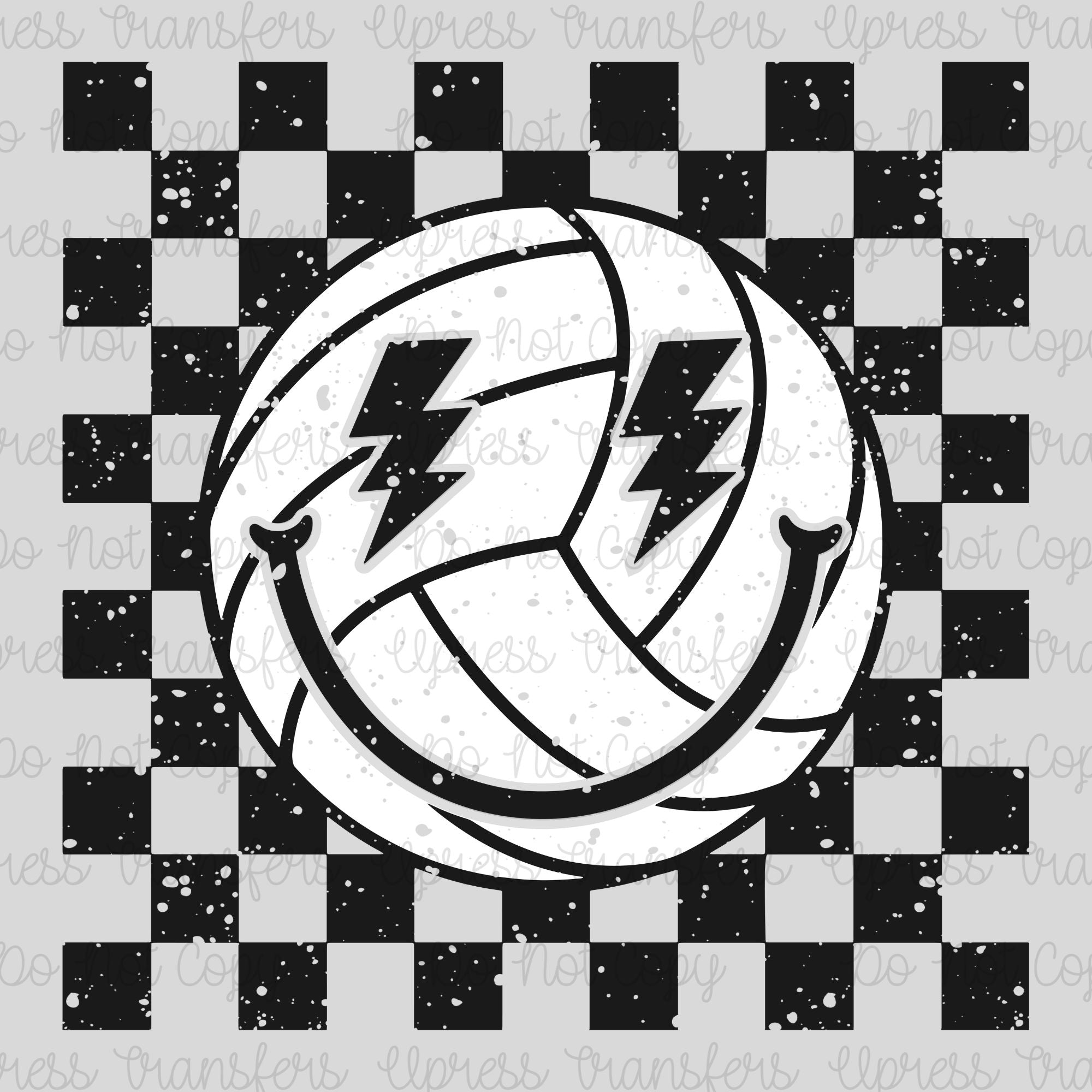 Checkered Volleyball Smile
